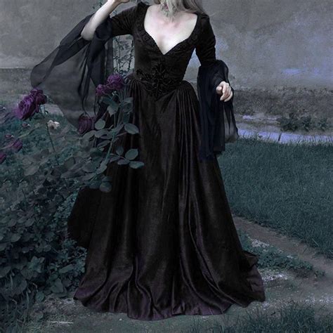 Vintage Medieval Vampire Cosplay Costumes Women Retro Witch Victoria