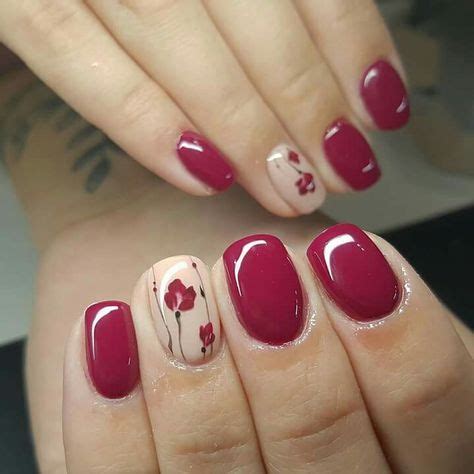 Cómo hacer uñas decoradas paso a paso. Uñas Con Flores Rojas (11) | Uñas decoradas con flores ...
