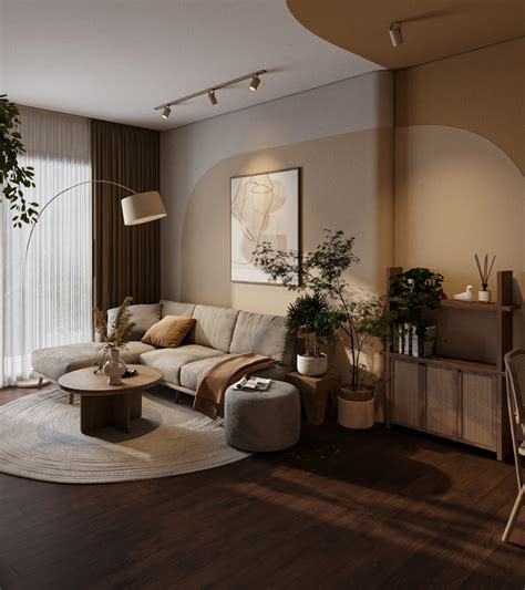 Japandi Apartment Interior Design On Behance Apartment Interior