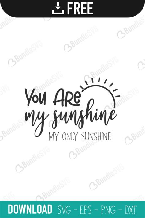 You Are My Sunshine SVG Cut Files Free Download | BundleSVG.com