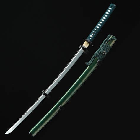 Green Katana Handmade Japanese Katana Sword High Manganese Steel With