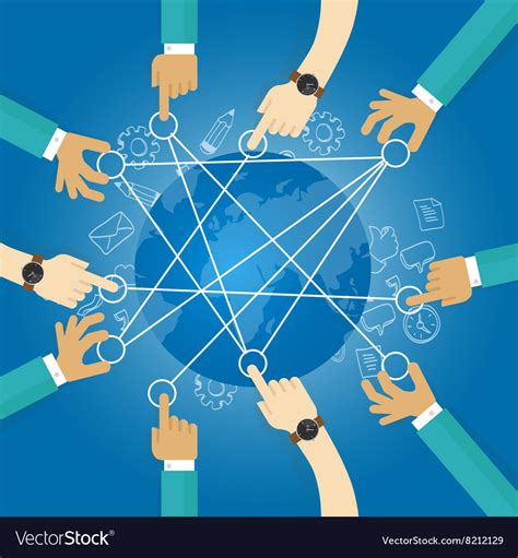 Connecting world building transportation network Vector Image