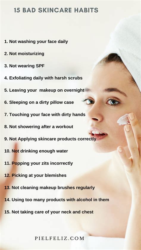 Bad Skincare Habits By Pielfeliz Skincare Habits Bad Skincare