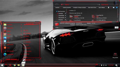 windows 10 red theme