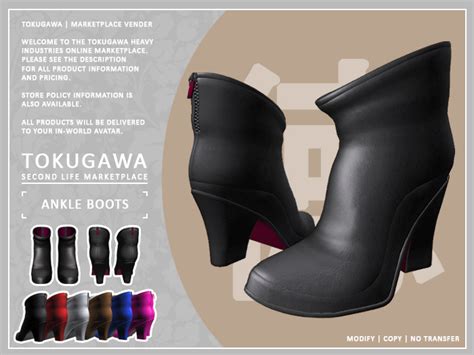 Second Life Marketplace T Ankle Boots Mesh