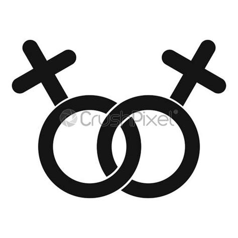 lesbian love sign set icons stock vector 3810181 crushpixel