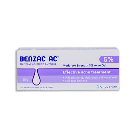 Benzac Ac Moderate Strength 5 Acne Gel 60g My Dispensary
