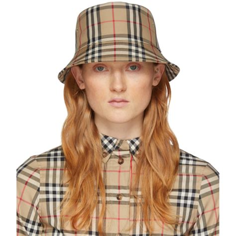 Burberry Vintage Check Cotton Blend Bucket Hat In Archive Bei Modesens
