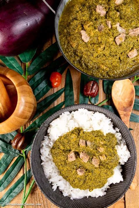 Cassava Leaf Stew With Rice From Sierra Leone Recipe West African