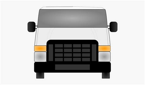 White Van Cartoon Front Free Transparent Clipart Clipartkey