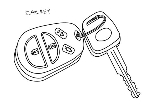 Car Keys Pages Coloring Pages