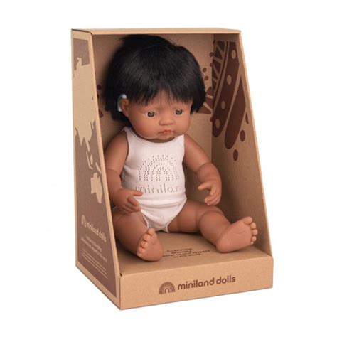 Miniland Dolls Anatomically Correct Baby Doll With Hearing Aid Latin