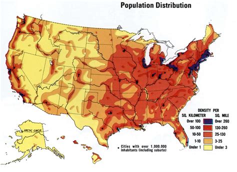 Usa Population Density Map Free Large Scale United States
