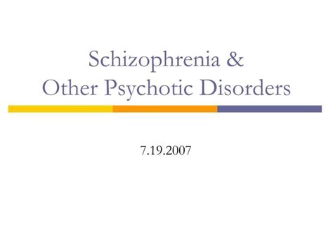 ppt schizophrenia other psychotic disorders powerpoint presentation free download id 247226