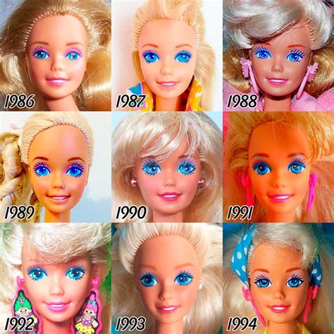 The Evolution Of Barbie From 1959 2015 Graveravens