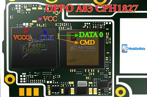 Oppo A CPH ISP EMMC Pinout Remove FRP And User Lock