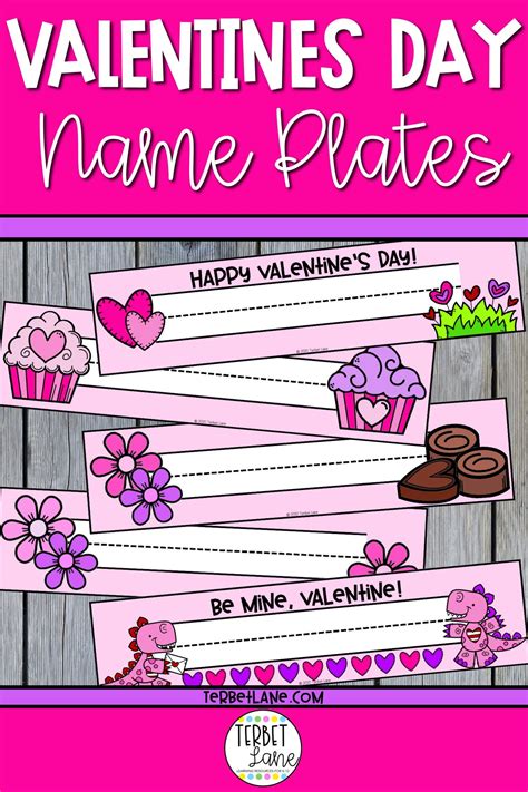 Valentines Day Editable Desk Name Tags Desk Name Tags Fun Writing