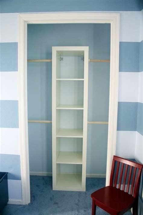 But sometimes it is just hard to keep them neat. DIY closet organizer: put it a book shelf and add tension ...