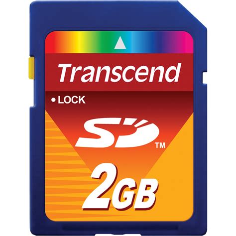 The cards are commonly used in tablet computers, cell phones, digital cameras. Transcend 2GB SD Memory Card TS2GSDC B&H Photo Video