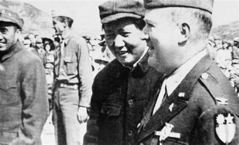 Chinese Communist Leader Mao Zedong And American Colonel David Dean