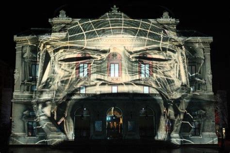 Video Projection Mapping Creates Illusion Of Dancing Singing Building