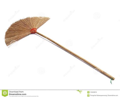 Hand Made Broom On A White Background Stock Photo Image