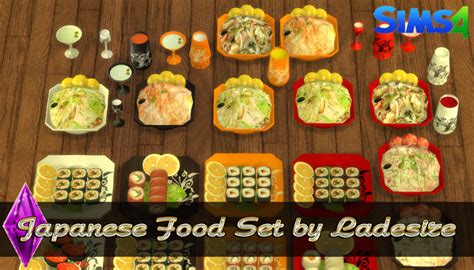 Ladesirecreativecorner Ts4 Japanese Food Set Poponopun Sims 4
