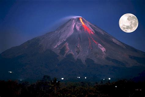 Free Images Landscape Mountain Night Peak Flow Volcano Full