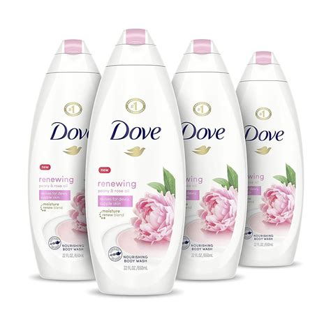 Dove Body Wash 100 Gentle Cleansers Sulfate Free Peony And Rose Oil