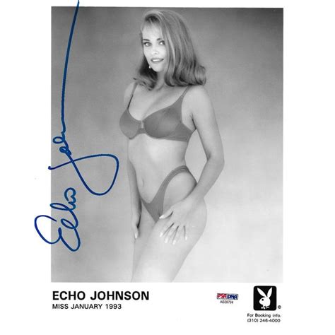 Echo Johnson Signed Playboy X Photo PSA DNA COA Official Playmate Headshot On EBid United