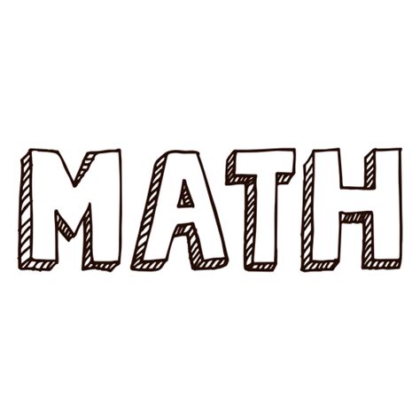 Subject Math Lettering Png And Svg Design For T Shirts