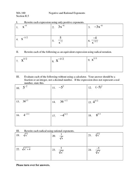 29 Simplifying Rational Exponents Worksheet With Answers
