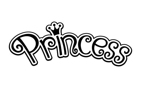 Pink Girly Princess Logo Text Graphic With Crown 554719 Vector Art At
