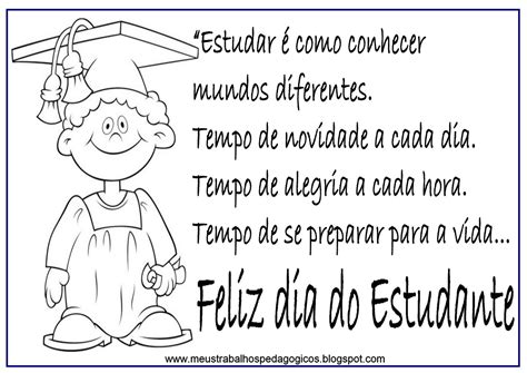 Atividades Sobre O Dia Do Estudante Para Imprimir