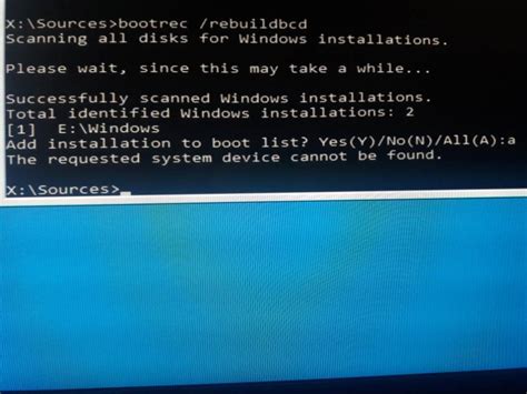 Bootrec Rebuildbcd Total Identified Windows Installations 0 Plazajuja
