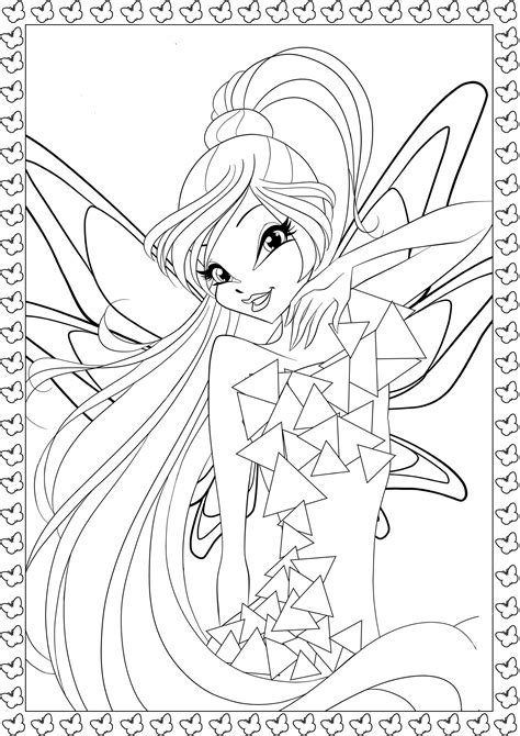 Free winx club bloomix coloring pages to print for kids. Winx Tynix coloring pages to download and print for free