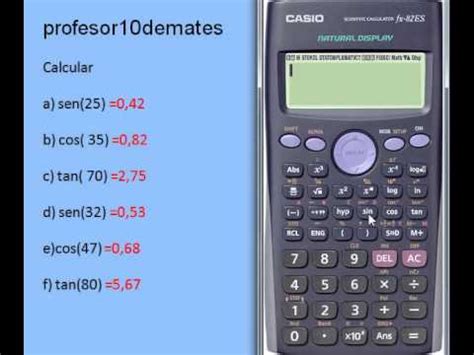 trigonometría con la calculadora 01 YouTube