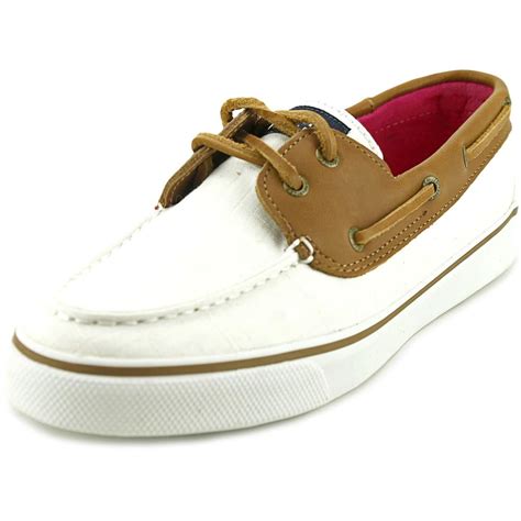 Puma Sperry Top Sider Bahama Women Moc Toe Canvas Ivory Boat Shoe