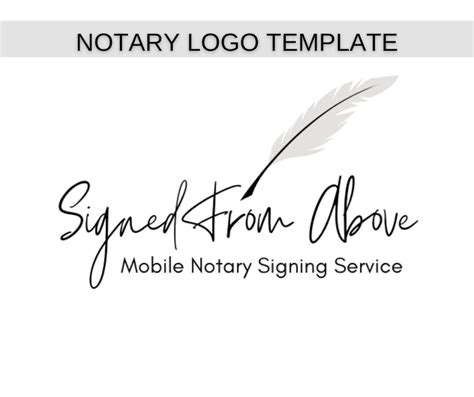 Feather Logo For Notary Public Notary Signing Agents Etsy