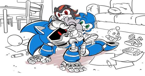 Jules With A Baby Sonic Silver And Shadow Sonicthehedgehog