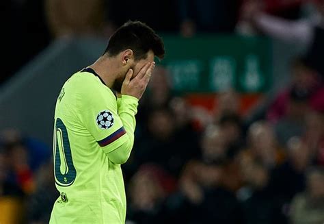 Lionel Messi Seen Crying Down Corridors Of Anfield After Barcelona