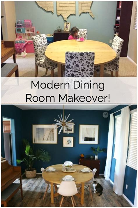 Maybe you would like to learn more about one of these? Modern Dining Room Makeover featuring Benjamin Moore Slate ...