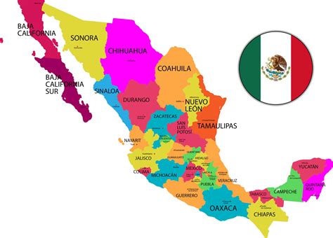 Mapa De M Xico Con Nombres Y Divisi N Pol Tica