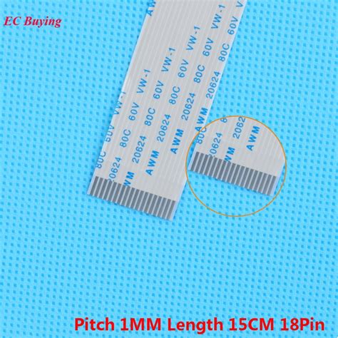 5pcs Ffc 150mm 18 Pin Flexible Flat Cable 18pin Ribbon Cable Forward
