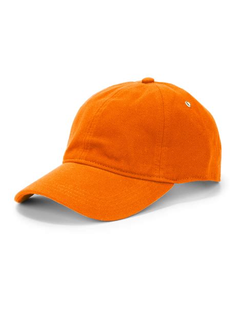Lacoste Pique Cotton Baseball Cap In Orange For Men Lyst