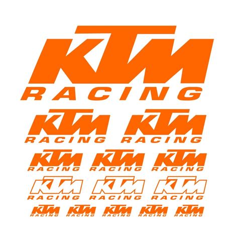 14 Pcs Logos Set Ktm Racing Decal Stickers Premium Logo Etsy