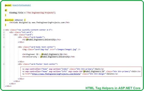Html Tag Helpers In Asp Net Core The Engineering Projects