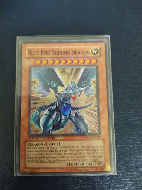 Yugioh Blue Eyes Shining Dragon Mov En001 Super Rare Limited Edition Nm