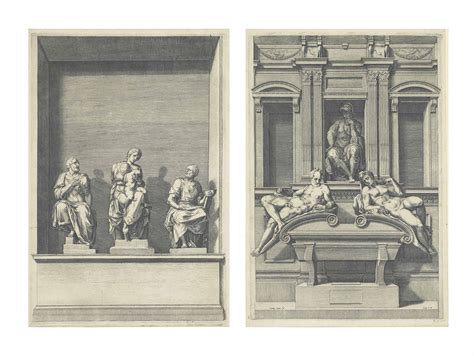 Cornelis Cort 1533 1578 After Michelangelo 1475 1564 Two Plates