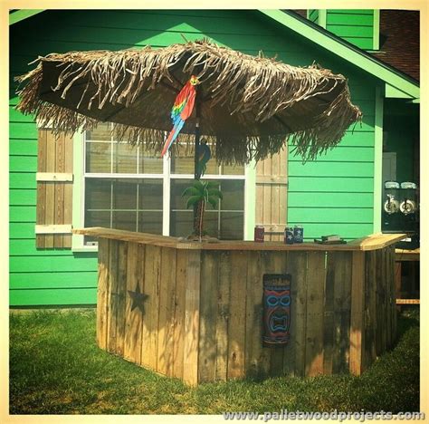 Recycled Pallet Tiki Bar Ideas Pallet Wood Projects